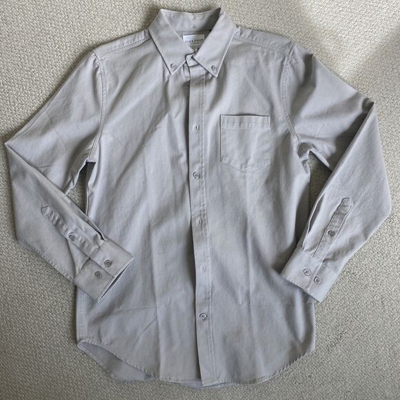 Five Four Los Angeles Gray Canvas Long Sleeve Men’s Small Shirt - Picture 3 of 3